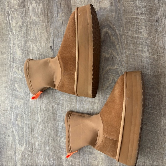 DREAM PAIRS FuzzyChic Sock-Top Platform Mid-calf Snow Boots - Picture 3 of 10